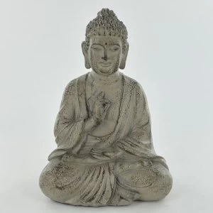 Image of Stone Effeft Sitting Buddha Ornament 12cm