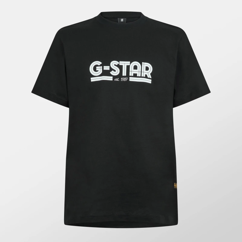 Image of G Star Line Script Loose T Shirt Dk Black male Small
