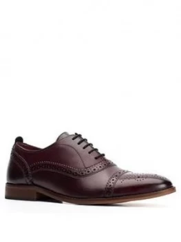 Image of Base London Cast Lace Up Brogue - Dark Red