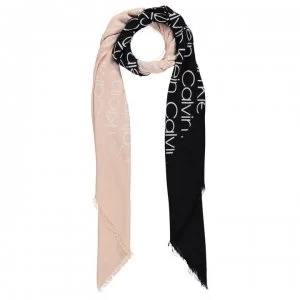 Image of Calvin Klein Dressed Up Scarf - Nude/Black