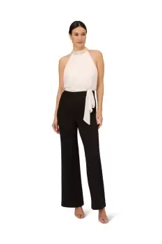 Image of Pearl Chiffon Crepe Jumpsuit
