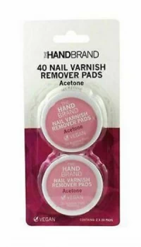 Image of The Hand Brand 40 Nail Varnish Remover Pads With Acetone