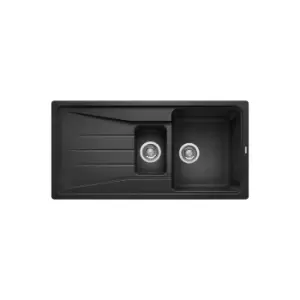 Image of 1.5 Bowl Anthracite Composite Kitchen Sink with Reversible Drainer - Blanco Sona 6S Pd