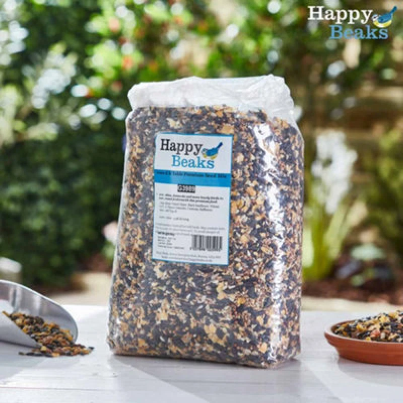 Image of Garden Gear Happy Beaks Bird Ground & Table Premium Seed Food Mix (12.75Kg) High Energy Feed For Wild Birds