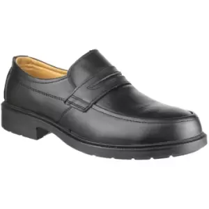 Image of Amblers Safety Mens FS46 Mocc Toe Safety Slip On Shoe (10 UK) (Black) - Black