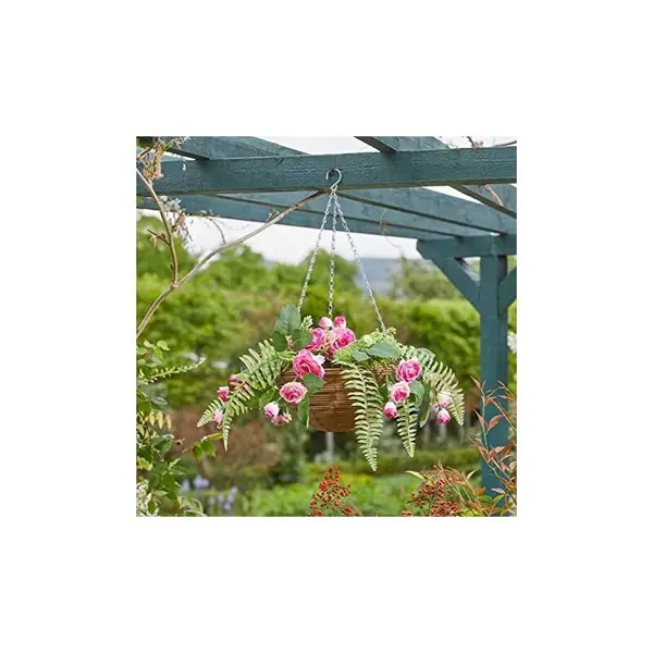 Image of Smart Garden Faux Pink Rose Hanging Basket One Colour VGMBS Unisex