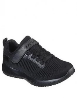 Image of Skechers Girls Bobs Squad Lace Up Trainer - Black