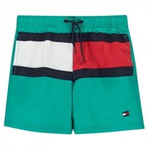 Image of Tommy Hilfiger Tommy Bodywear Flag Swim Shorts - Calypso L54