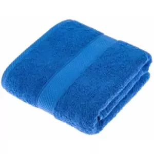 Image of HOMESCAPES Turkish Cotton Royal Blue Bath Towel - Royal Blue