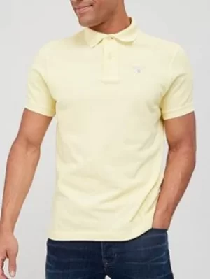 Image of Barbour Sports Polo Shirt -Yellow, Lemon Size M Men