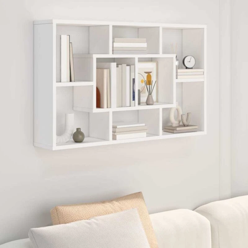 Image of VIDAXL Wall Shelf White 85x16x52.5cm Engineered Wood Vidaxl 8720287077923