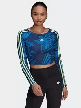 Image of Adidas Farm Rio Crop Long Sleeve Sweatshirt