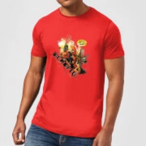 Image of Marvel Deadpool Outta The Way Nerd T-Shirt - Red - S