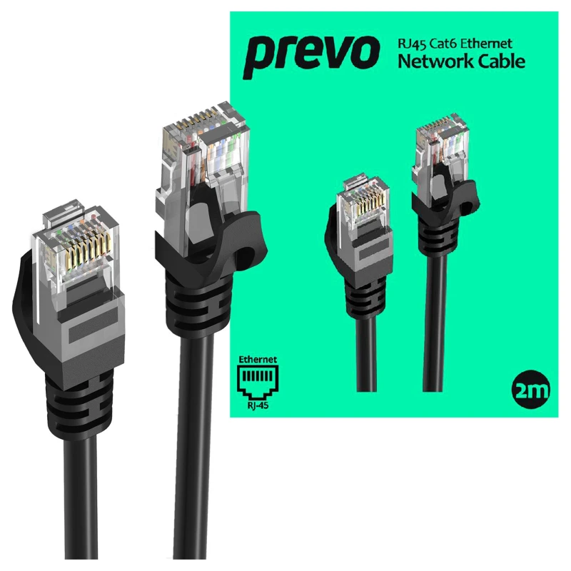 Image of PREVO CAT6-BLK-2M networking cable Black