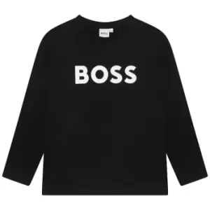 Image of Boss Large Logo T-Shirt Junior Boys - Black