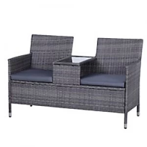 Image of Outsunny Rattan Chair 841-149GY Grey