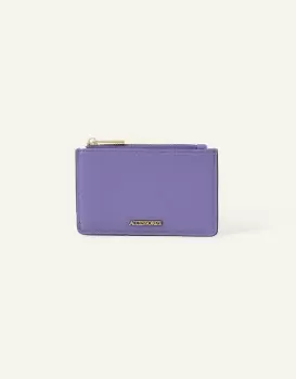 Image of Accessorize Womens Classic Zip Card Holder Blue, Size: 8x13cm