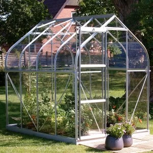 Image of Vitavia Orion 6' x 6' Horticultural Glass Greenhouse - Silver