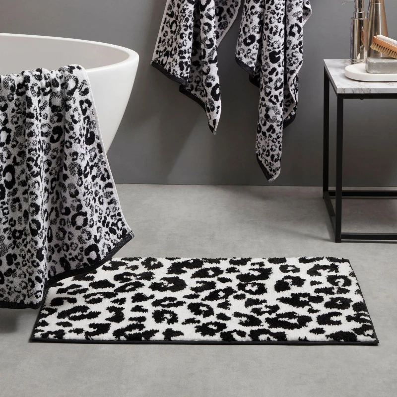 Image of Fusion Animal Anti Slip 50cm x 80cm Bath Mat Black