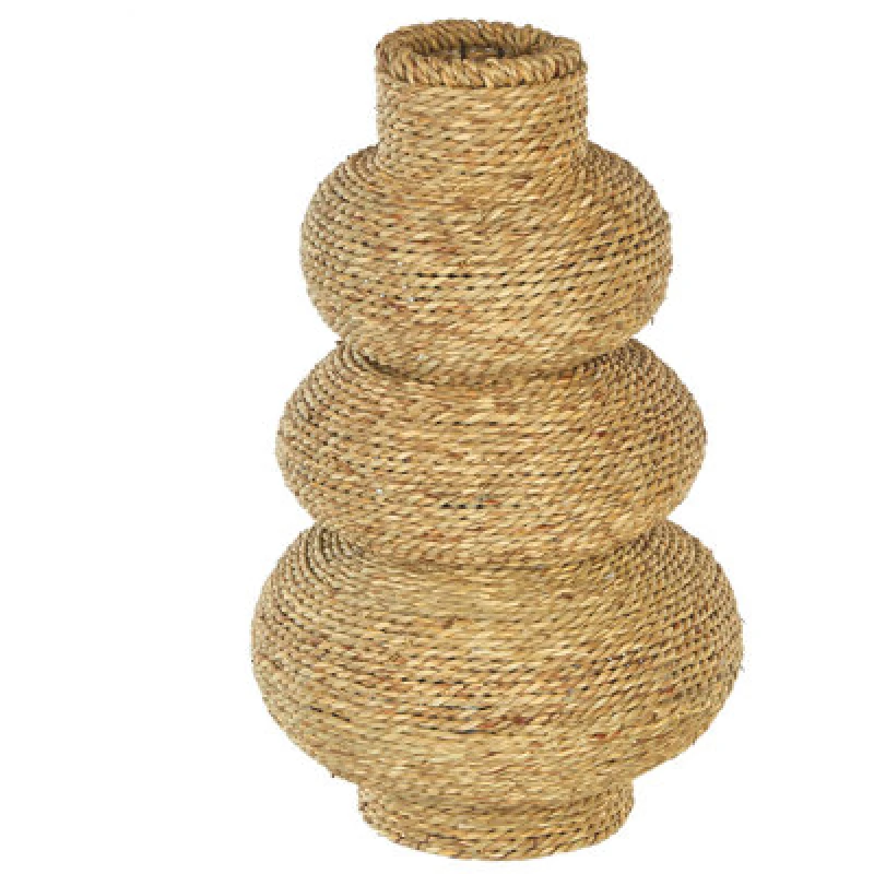 Image of Beliani Decorative Vase Marang Seagrass 41cm Natural