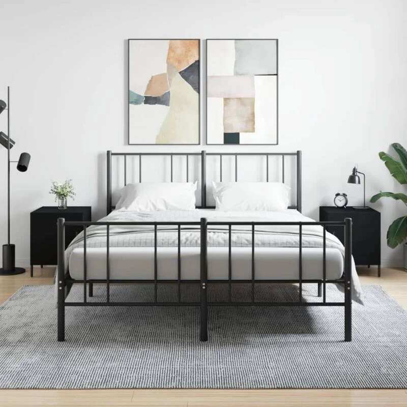 Image of VIDAXL Bedside Cabinets 2 pcs Black 40x40x50cm Engineered Wood Vidaxl 827583