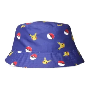 Image of POKEMON Pika & Pokeball All-Over Print Bucket Hat, Boy, Purple (FC340382POK)
