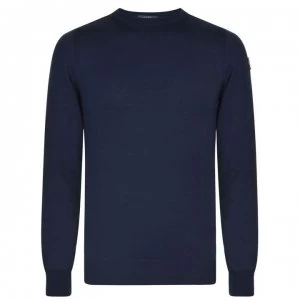 Image of Paul And Shark Wool Patch Sweatshirt - Navy 050