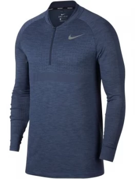 Image of Mens Nike Seamless Half Zip Jumper Thunder