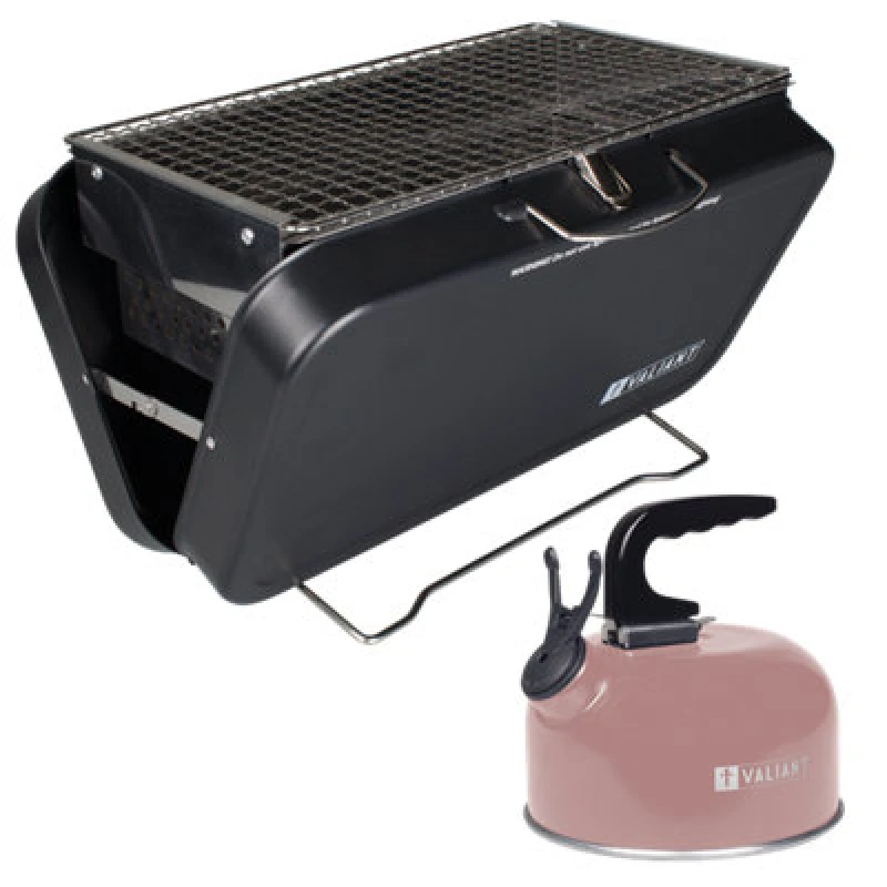 Image of Valiant Valiant Portable BBQ Grill and Camping Kettle in Dusty Pink Size: 2 Pack Dusty Pink 2 Pack Unisex 5061026620899