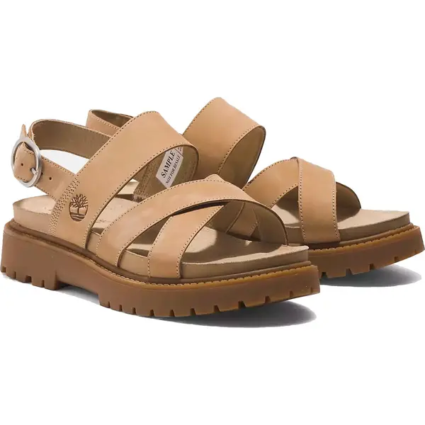 Image of Timberland Womens Clairemont Way Backstrap Slingback Sandals - UK 6 / US 8 Beige female PS4125MDB6