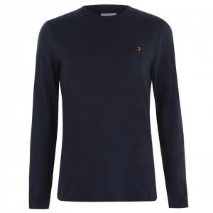 Image of Farah Vintage Long Sleeve Dennis T Shirt - True Navy 412