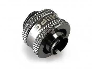 Image of XSPC G1/4" to 3/8" ID 1/2" OD Compression Fitting (Black Chrome) V2