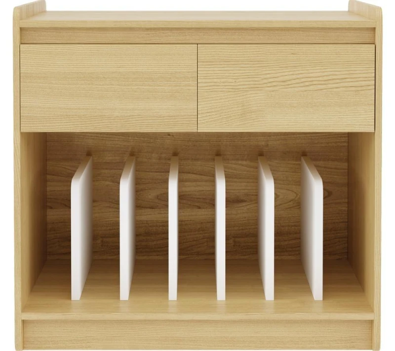 Image of ALPHASON Oslo Plus ATTS1102 Turntable Stand - Light Oak & White, Brown,White 5060669119647