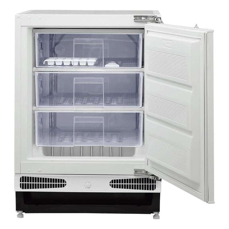 Image of Statesman Statesman - BU160FZ4E Integrated Under Counter freezer 96 Litre, 3 Large Storage Drawers, Reversible Door, 60cm Wide, White BU160FZ4E