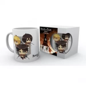 Image of Attack On Titan Season 2 Chibi Trio Mug