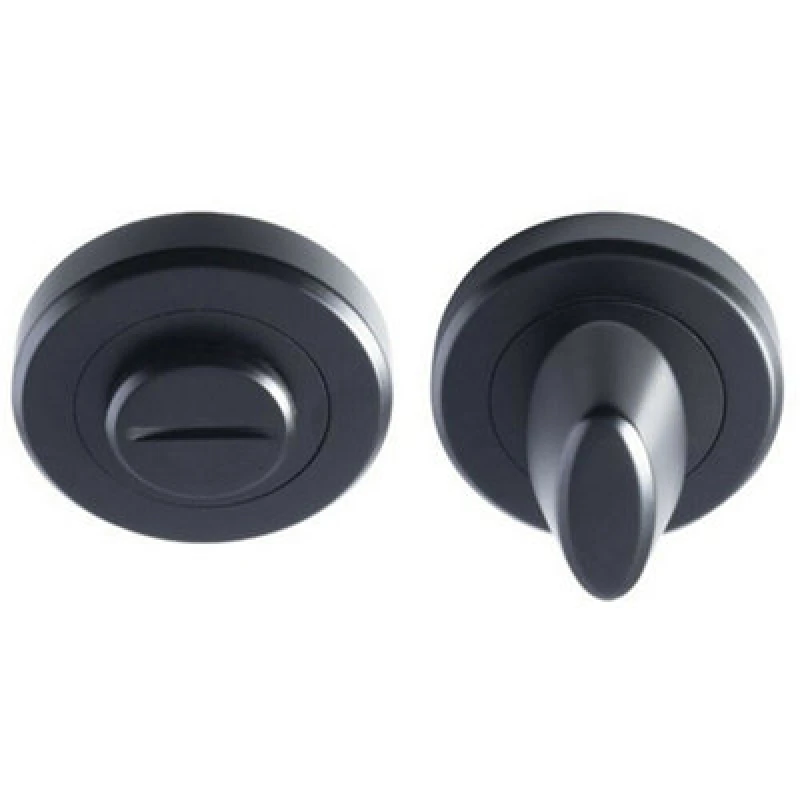 Image of Loops Thumbturn Lock and Release Handle Beveled Edge Concealed Fix Matt Black unisex