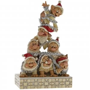 Image of Disney Traditions Precarious Pyramid Seven Dwarfs Figurine