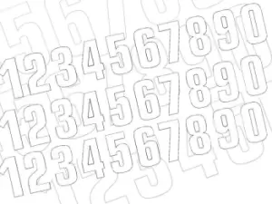 Image of BLACKBIRD Race Number 8 13x7cm White, white