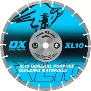 Image of OX Tools Trade XL 10mm Segmented General Purpose Diamond Blade - 115mm (22.23mm Bore)