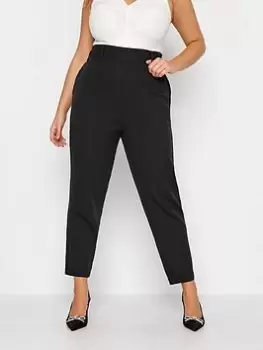 Image of Yours Hazel Tapered Trouser Black, Size 18, Women