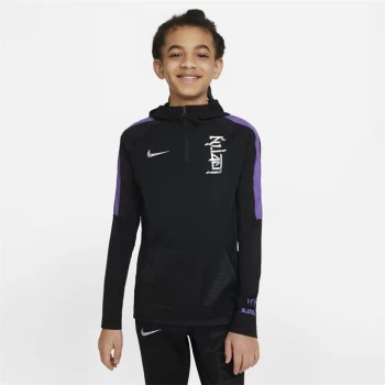 Image of Nike Kylian Mbappe Dry Hoodie Juniors - Blk/Violet