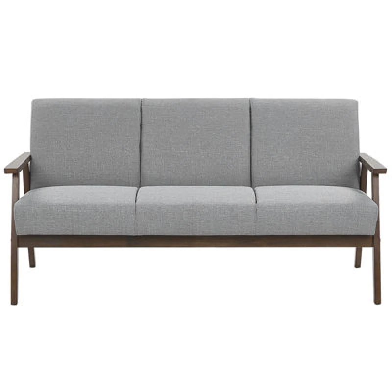 Image of Beliani Sofa 3 Seater Asnes Fabric Grey
