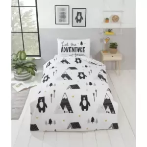 Image of Studio Kids Scandi Bears Duvet Cover Set Multi Single Children Bedding - Multi