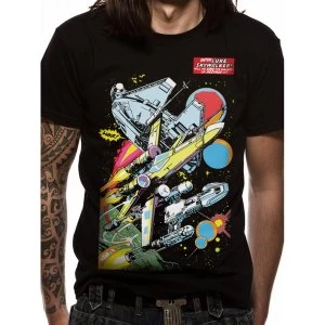 Image of Star Wars - Comic Ships Mens Medium T-Shirt - Black