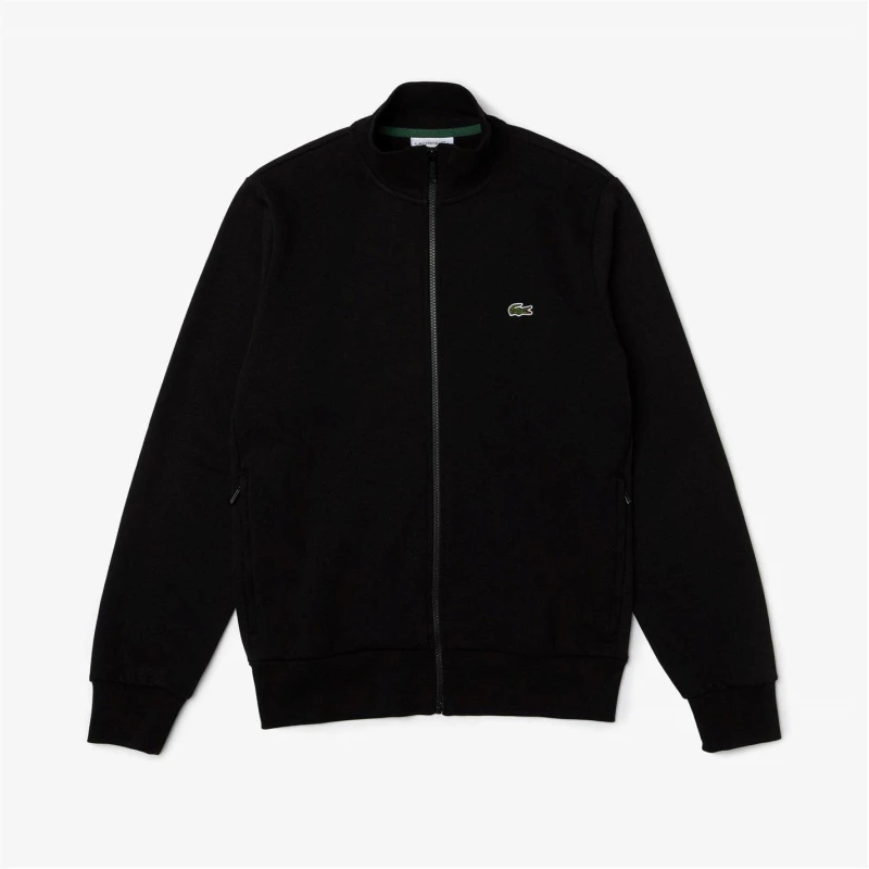 Image of Lacoste Mens Basic Full Zip Fleece Top Black 031 male 3XL
