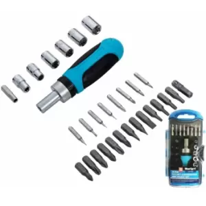 Image of Blue Spot Tools 30PCE Ratchet Screwdriver and Socket Set