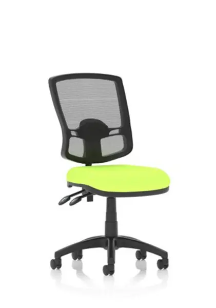 Image of Eclipse Eclipse Plus II Lever Task Operator Chair Mesh Back Deluxe With Bespoke Colour Seat in Myrrh Green KCUP1610