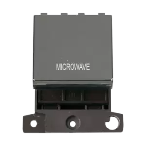 Image of Click Scolmore MiniGrid 20A Double-Pole Ingot Microwave Switch Black Nickel - MD022BN-MW