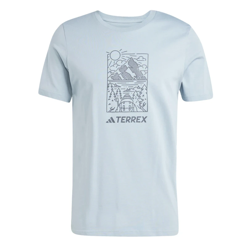 Image of adidas Terrex Graphic T-Shirt Mens - Grey Grey S