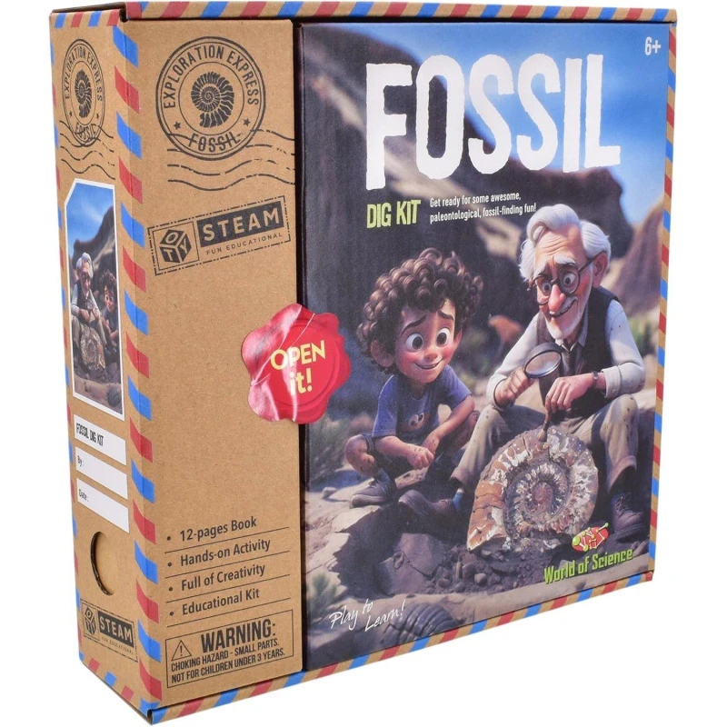 Image of Kandytoys Kids Fossil Excavation Science Kit Multi Colour unisex One Size